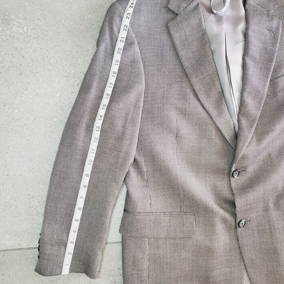 Hart Schaffner Marx Mens Grey Blazer Suit Jacket Formal Work Business SZ 41R - Picture 12 of 12